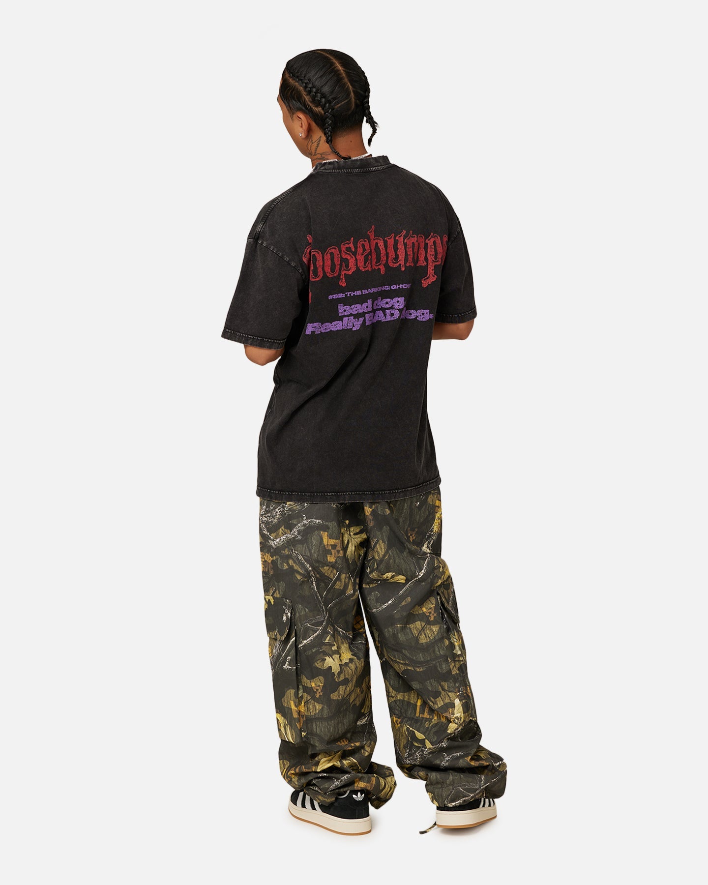 American Thrift X Goosebumps Barking Ghost Vintage T-Shirt Black