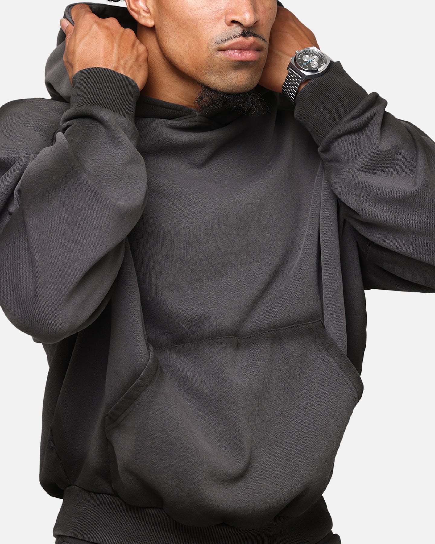 Saint Morta Contrast Wash Hoodie Black Wash