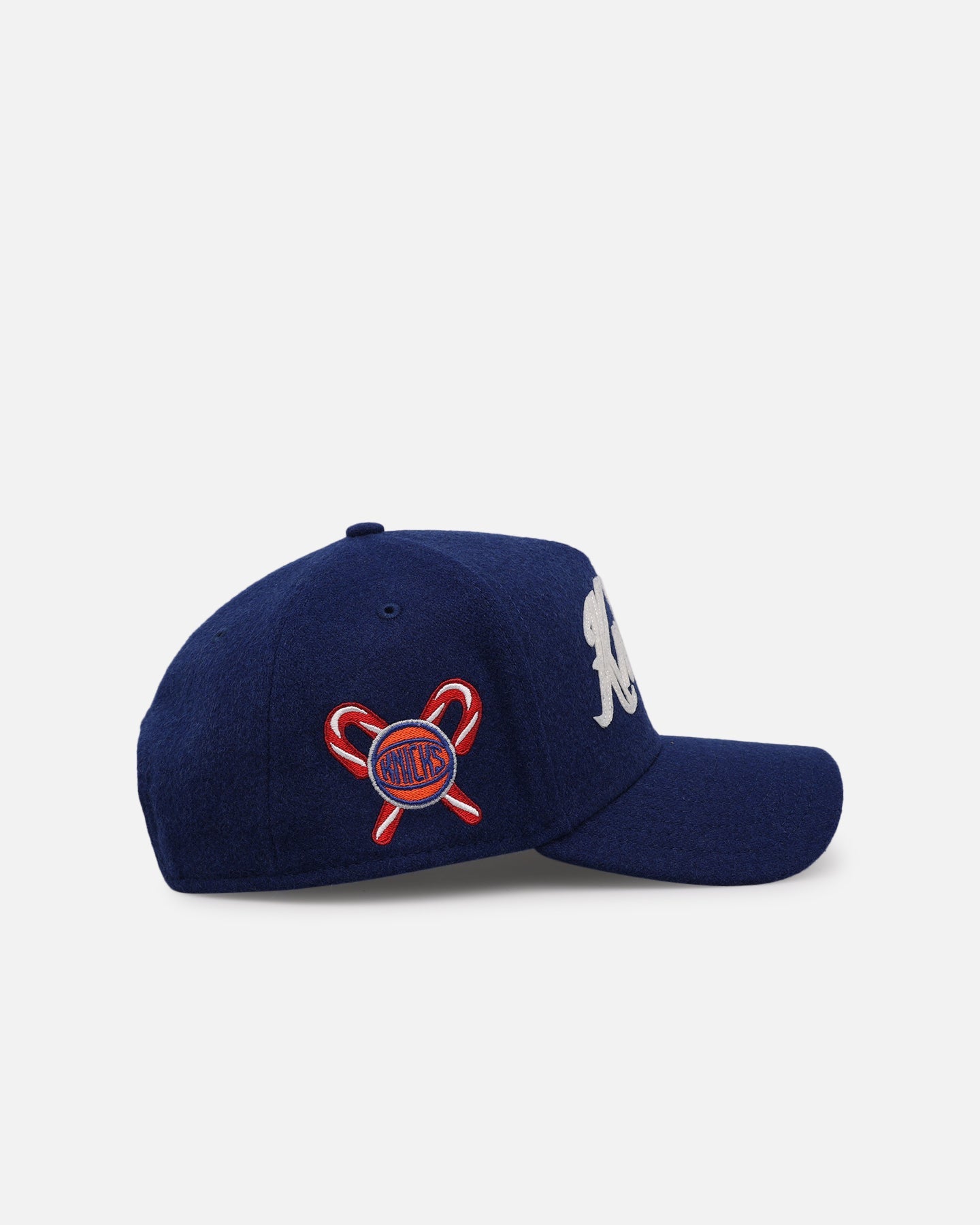 New Era New York Knicks 'Candy Cane Side Patch' 9FORTY A-Frame Snapback Official Team Color