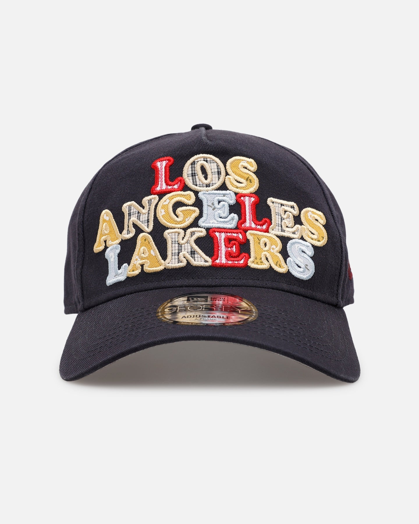 New Era Los Angeles Lakers 'Fabric Shop' 9FORTY A-Frame Snapback Navy