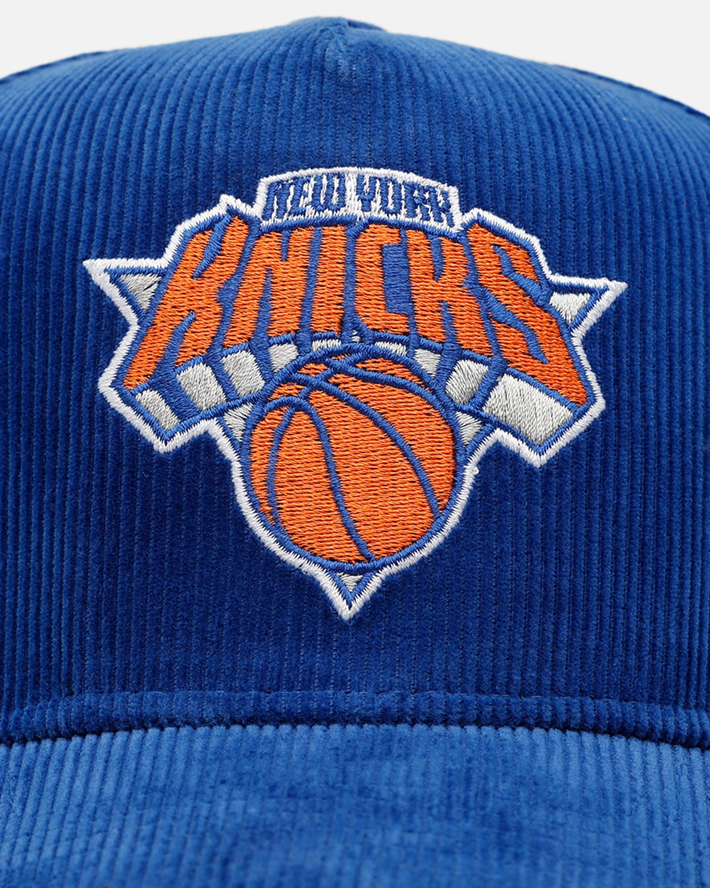 Mitchell & Ness New York Knicks 'Vintage Cord' Pro Pinch Snapback Blue