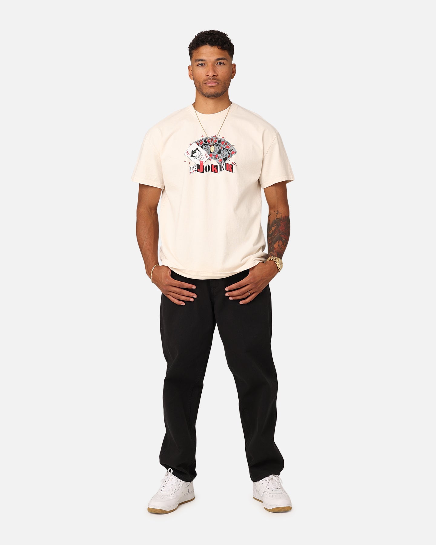 American Thrift X DC Batman The Joker 93 Heavyweight Vintage T-Shirt Off White
