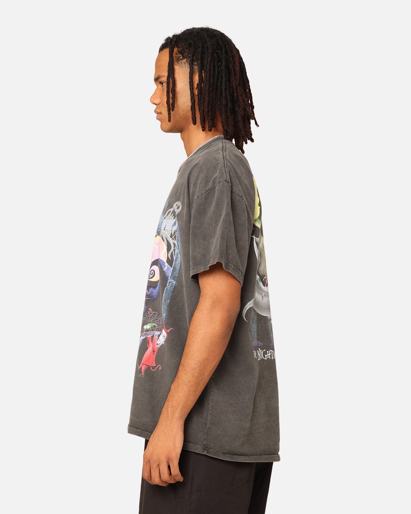 Goat Crew X The Nightmare Before Christmas Group Heavyweight Vintage T-Shirt Black Wash
