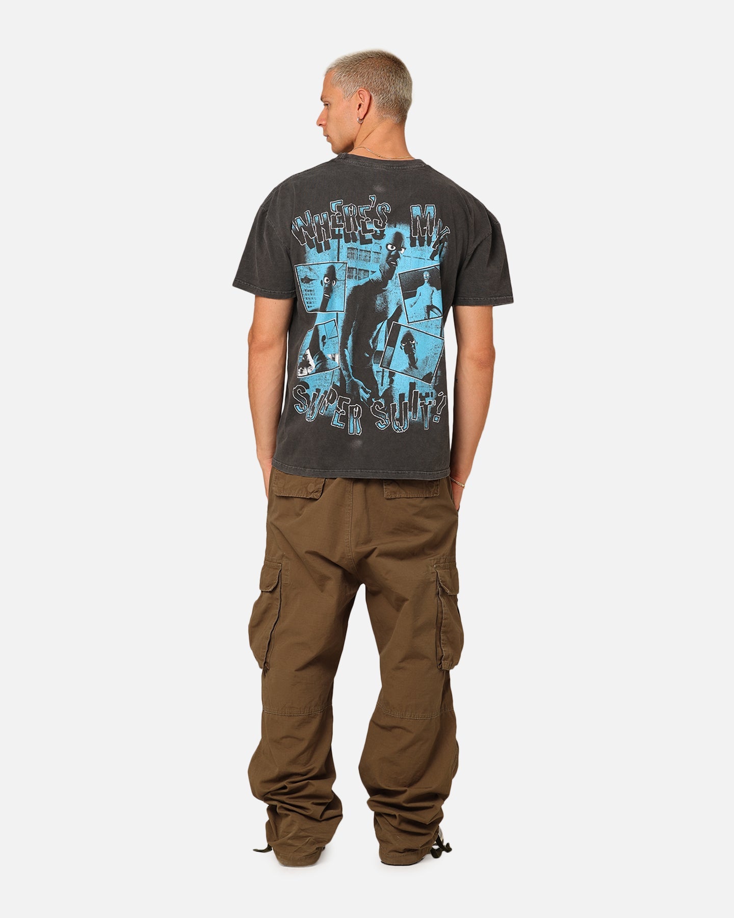 73Studio X Pixar Frozone Heavyweight T-Shirt Black Wash
