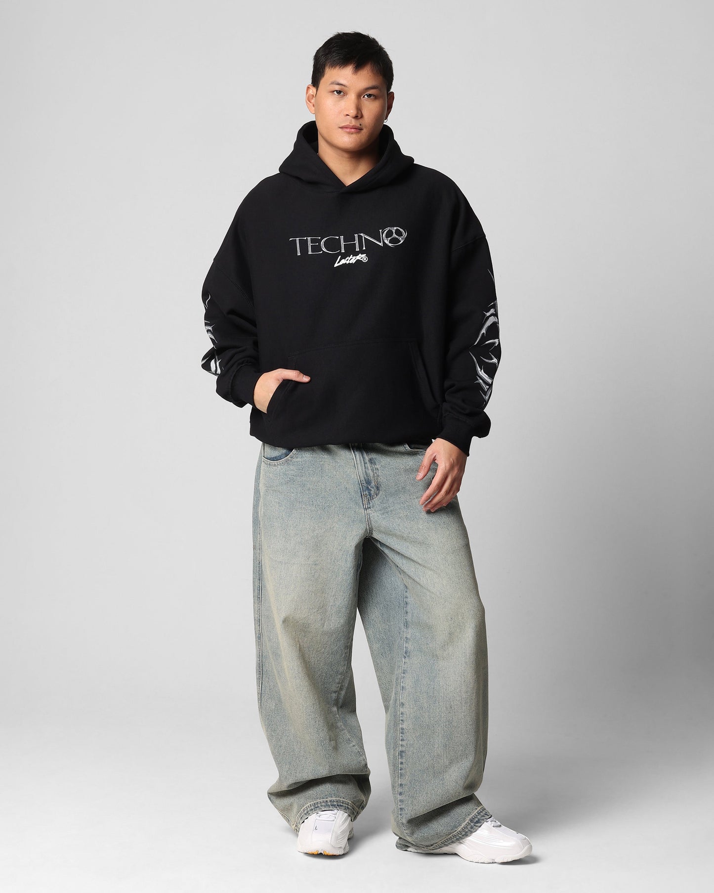 Loiter Techno Hoodie Black