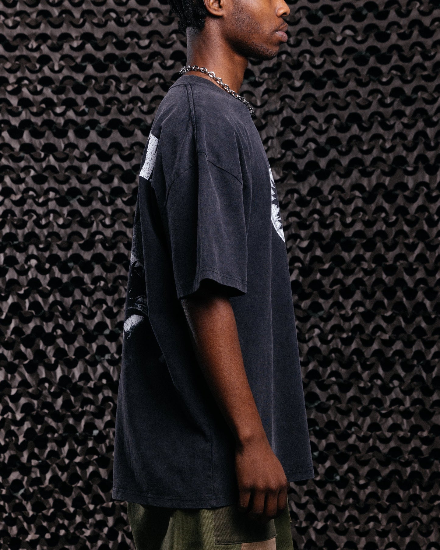 73Studio X Call Of Duty Black Ops Vintage T-Shirt Black Acidwash