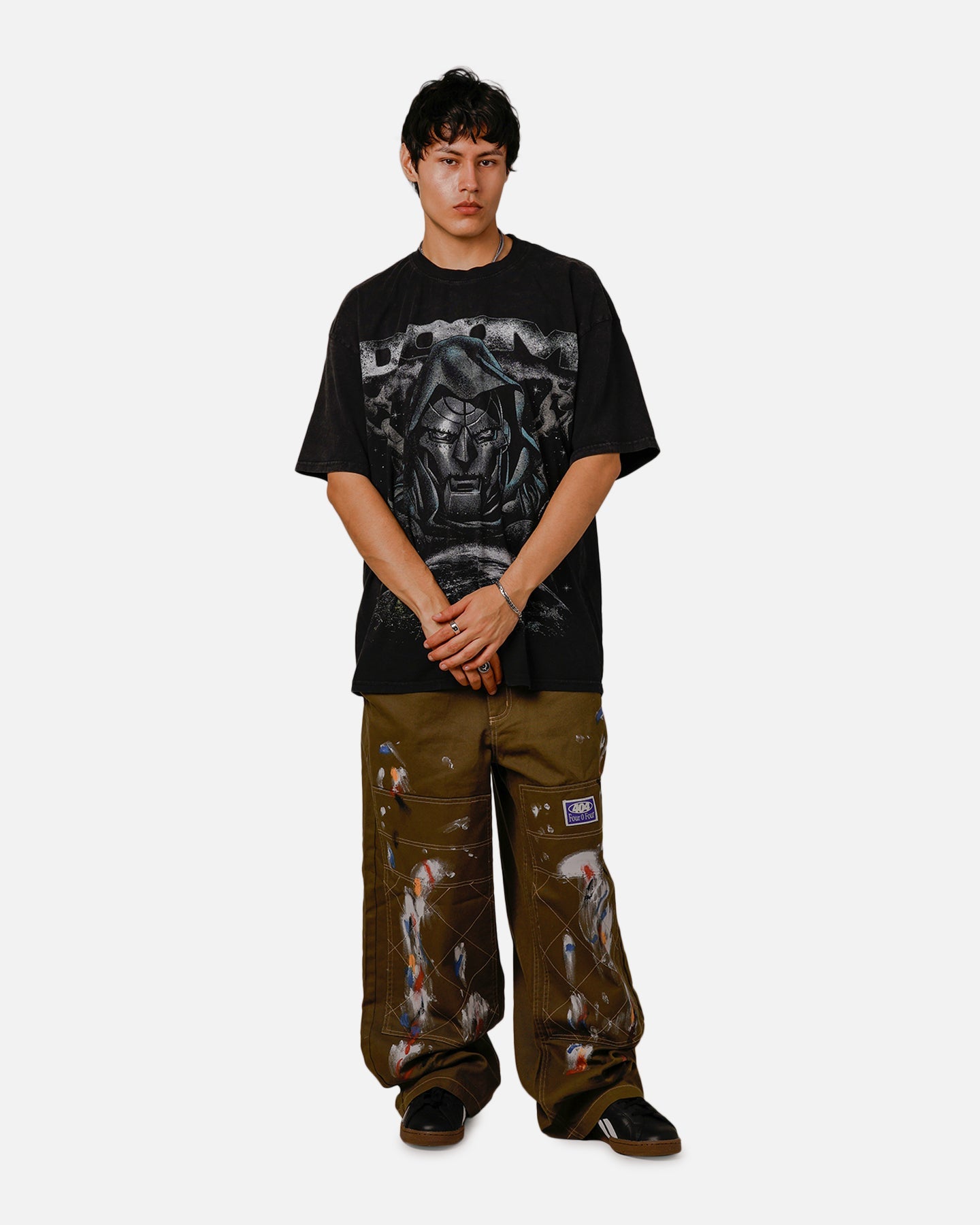 Goat Crew Marvel Doctor Doom No Rivals Vintage T-Shirt Black Acidwash