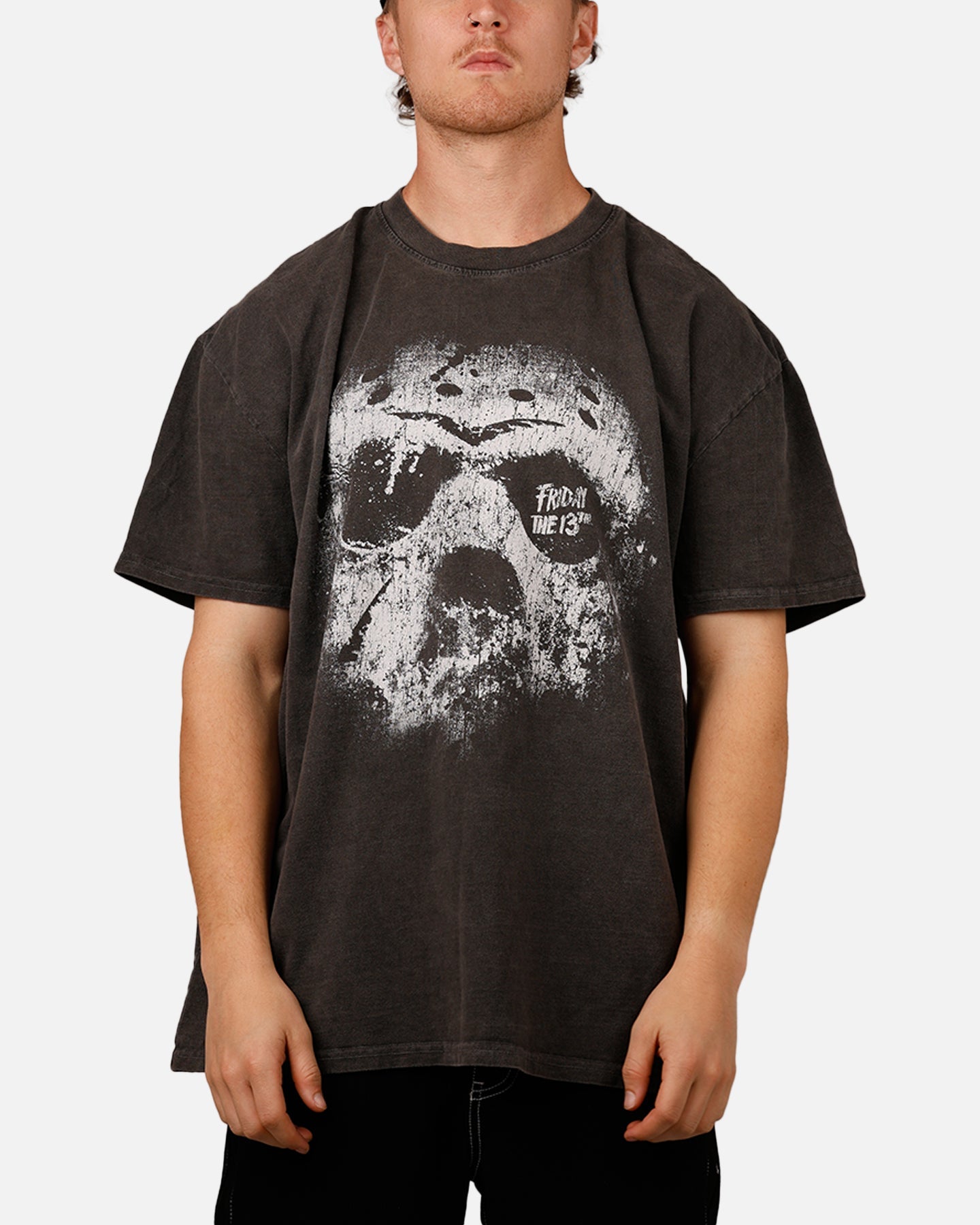American Thrift X Friday The 13th 'Horror Classics' 13th Classic Heavyweight T-Shirt Black Wash