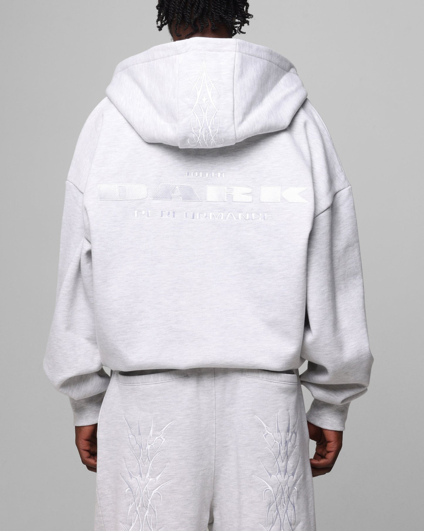 Loiter Blood Born Zip Hoodie Grey Marle