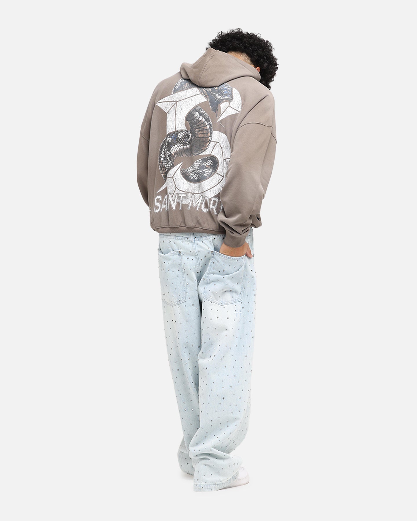 Saint Morta Venom Boxy Hoodie Sunfade Brown