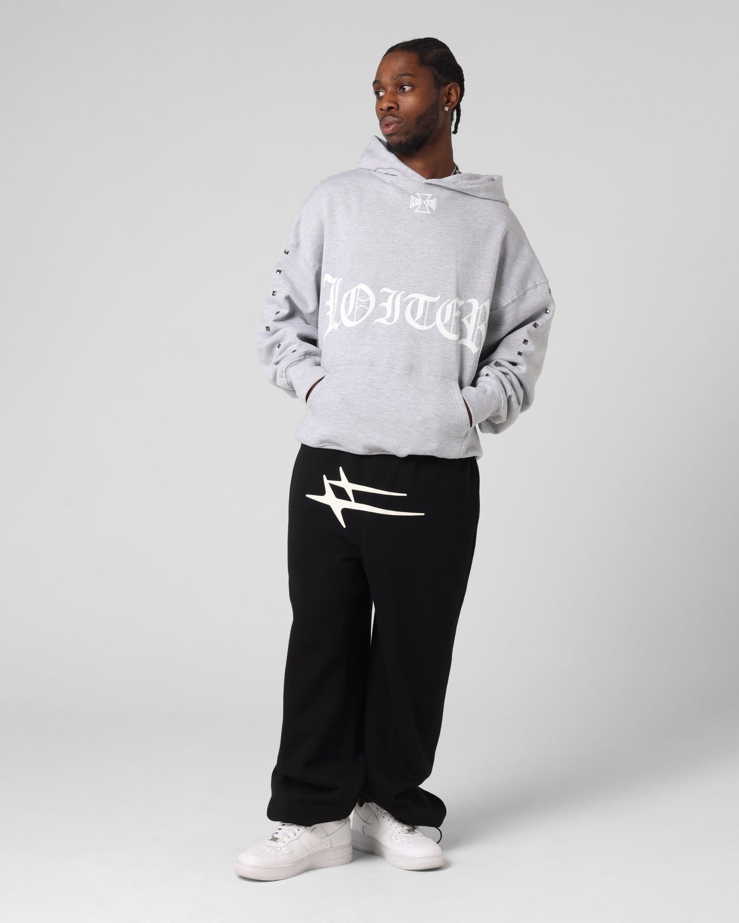 Loiter Bike Hoodie Grey