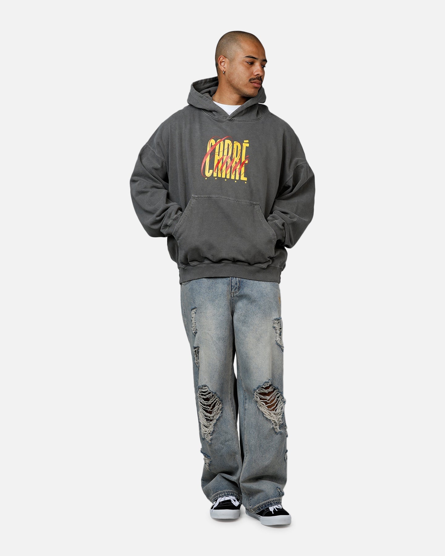 Carre Golden Scale Premium Hoodie Washed Charcoal