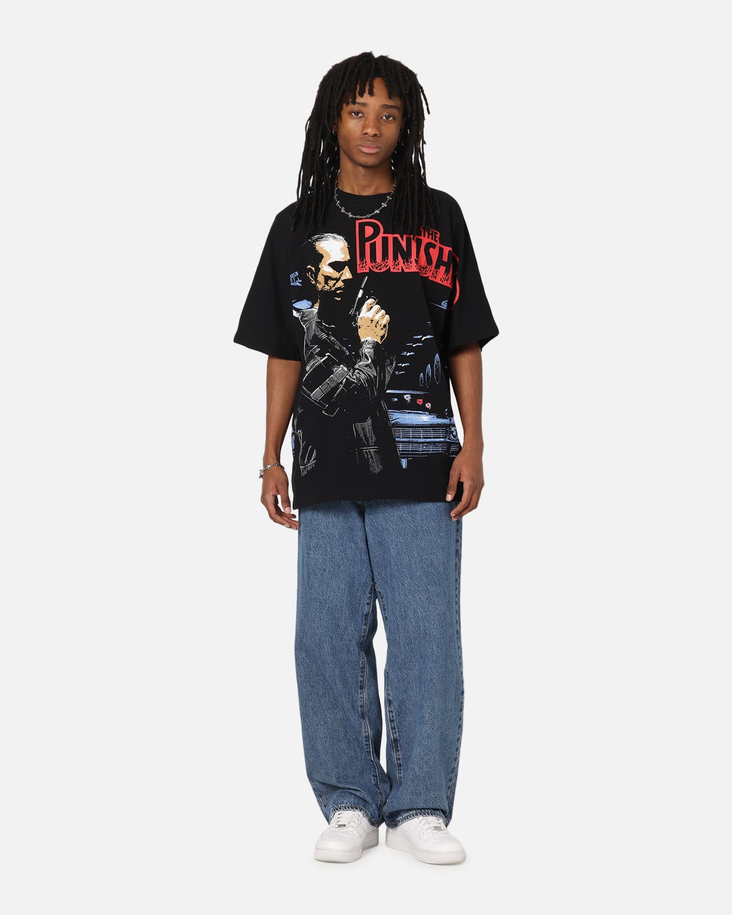 73Studio Marvel The Punisher All Over Print T-Shirt Black
