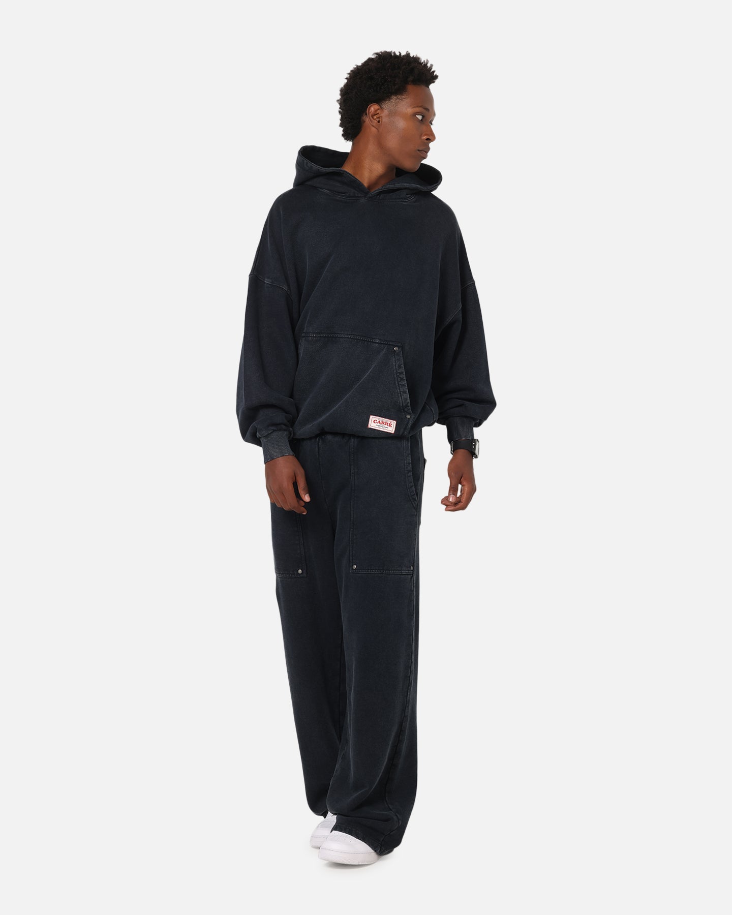 Carre Rivet Hoodie Charcoal