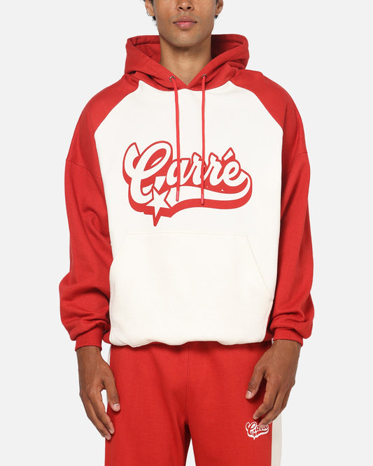 Carre Sport C Hoodie Off White/Red