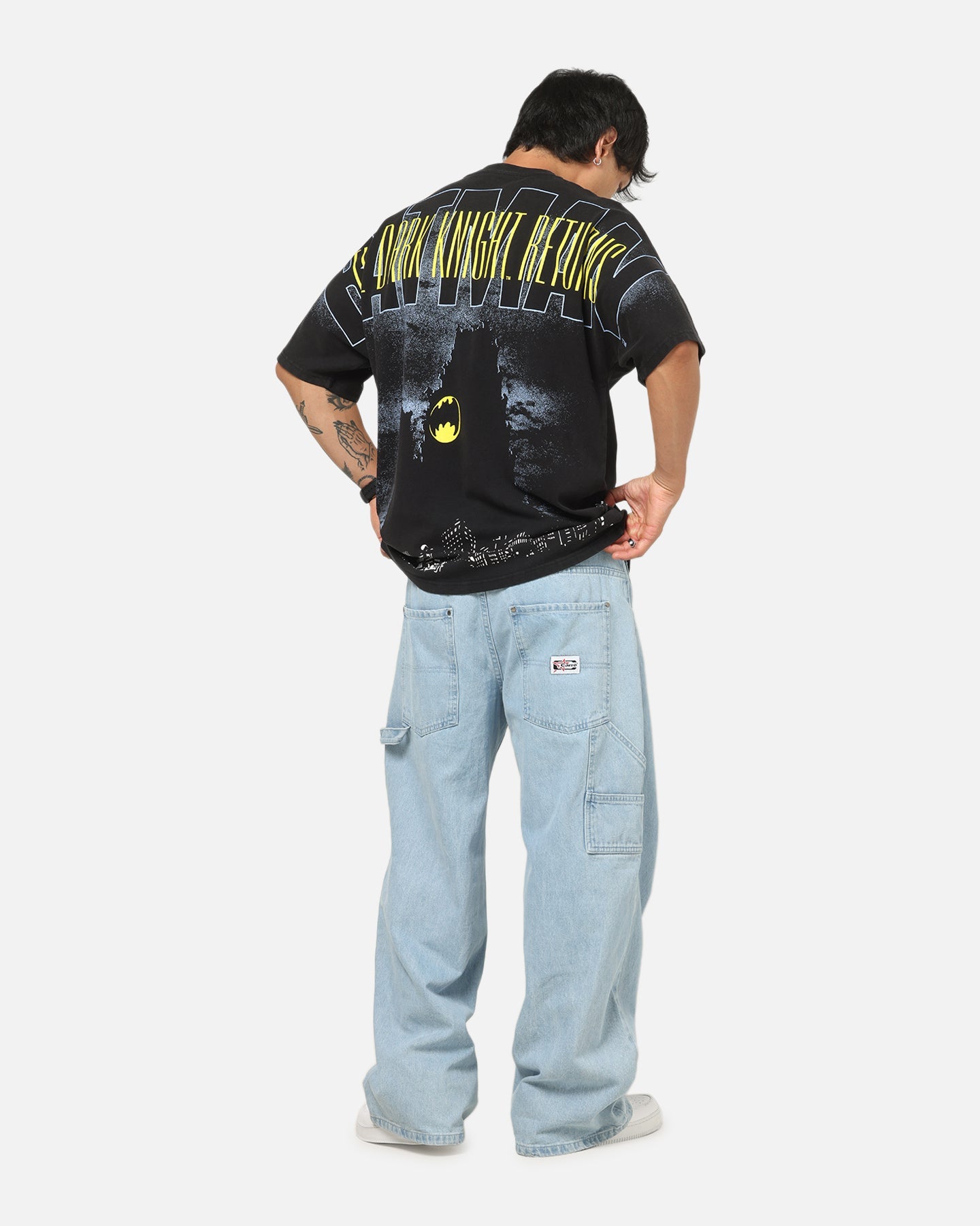 73Studio X DC Batman All Over Print T-Shirt Black Wash