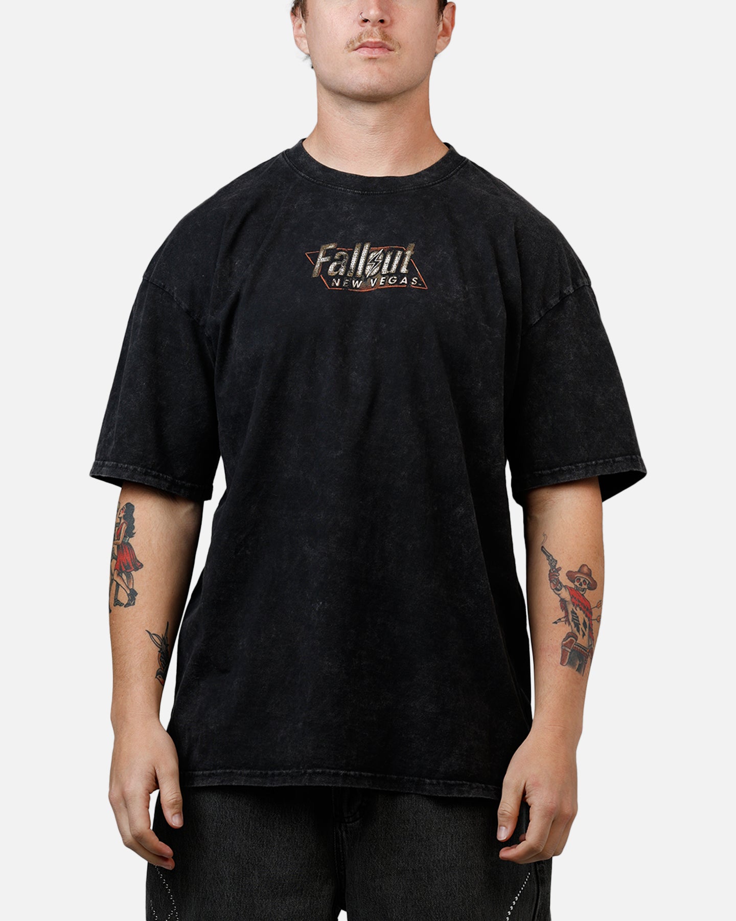 73Studio X Fallout: New Vegas T-Shirt Black Acidwash