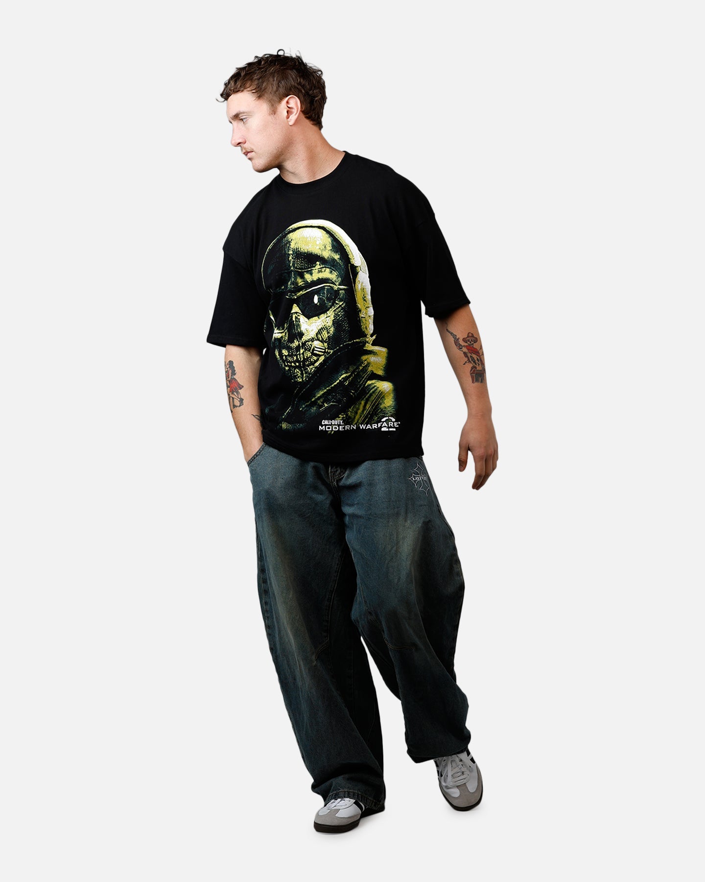 73Studio X Call Of Duty Modern Warfare II Ghost T-Shirt Black