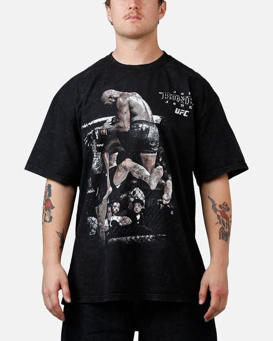 UFC By Culture Kings Jon Jones Action T-Shirt Black Acidwash