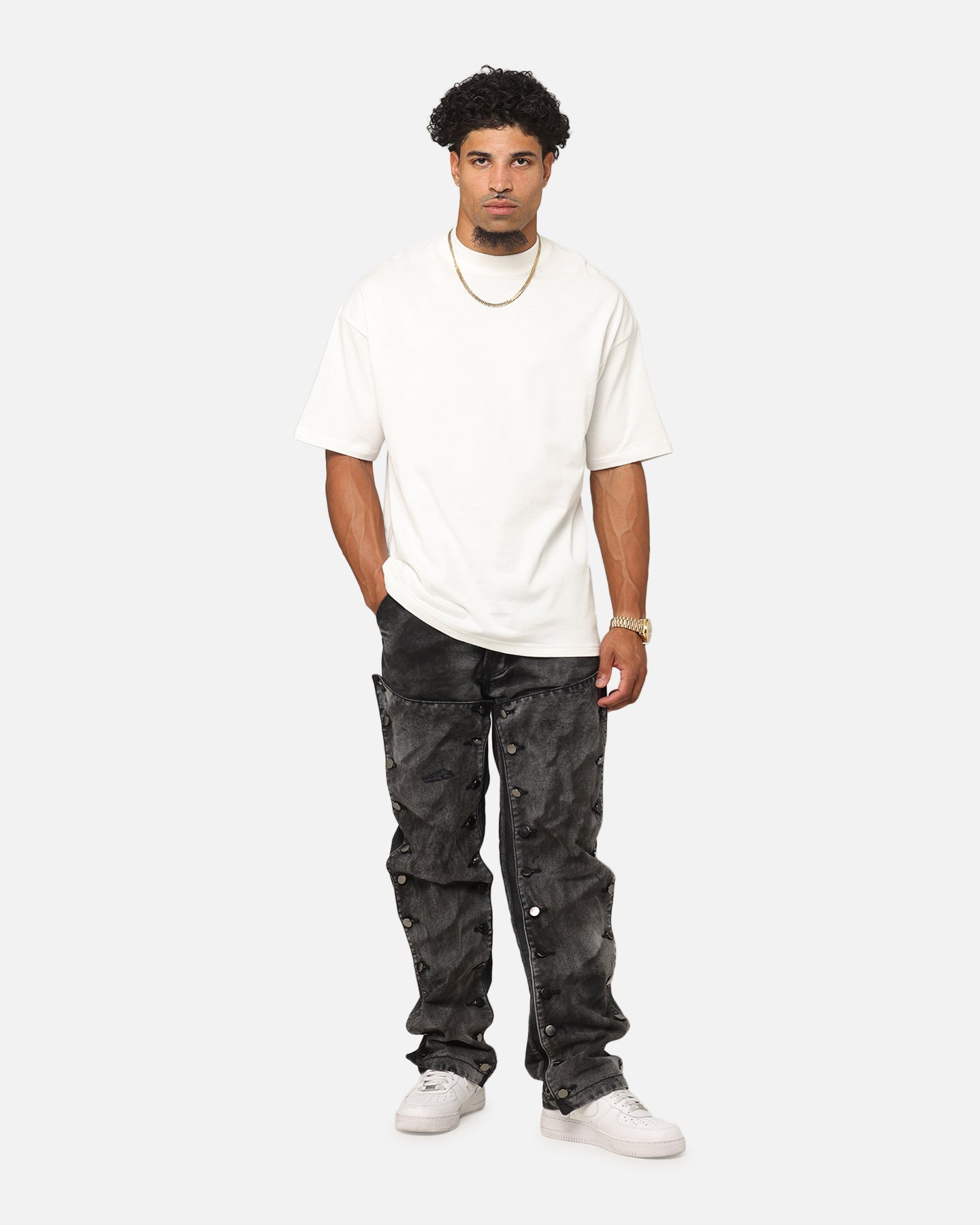 MNML V624 Snap Off Baggy Pants Vintage Black