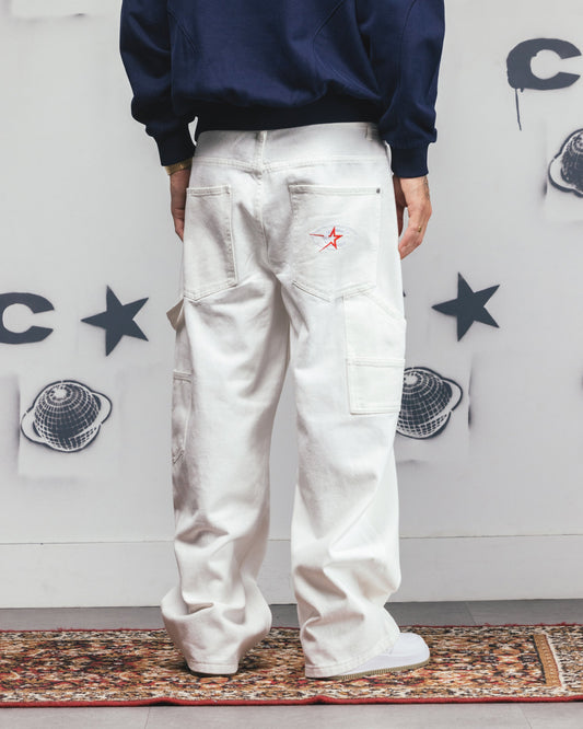 Carre Baggy Carpenter Jeans Off White
