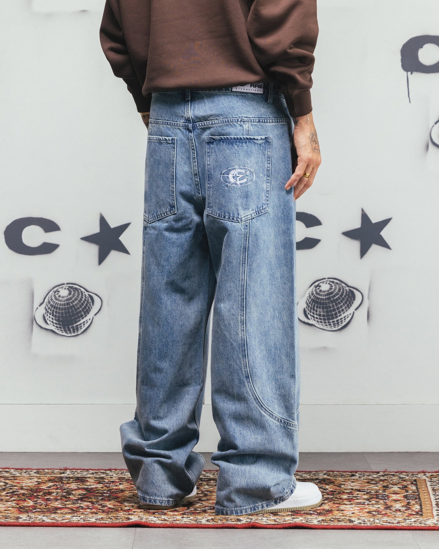 Carre Outlaw Baggy Jeans Light Blue Wash