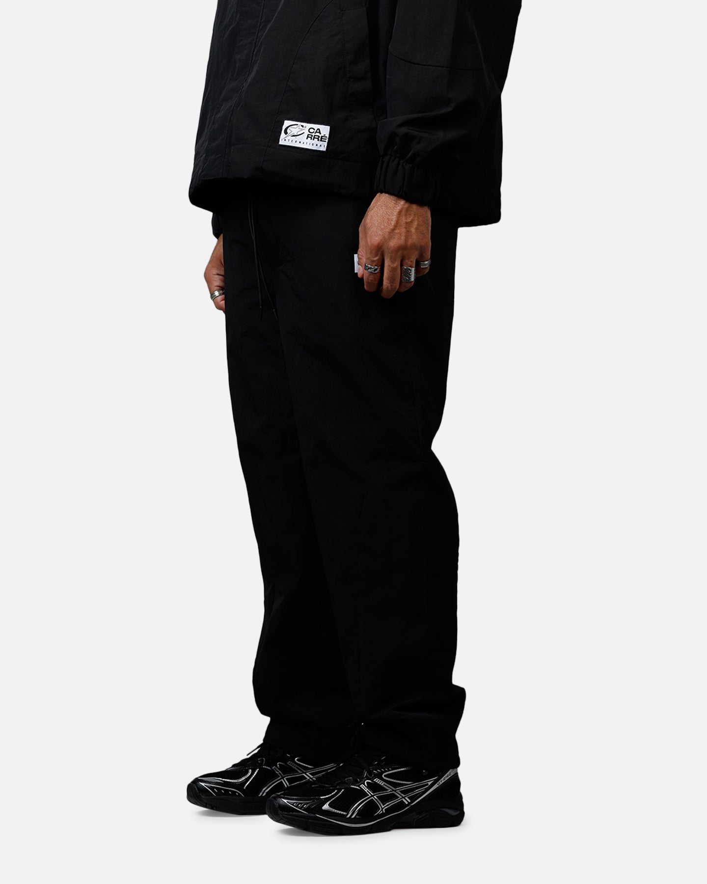 Carre Sprint Panelled Nylon Joggers Black