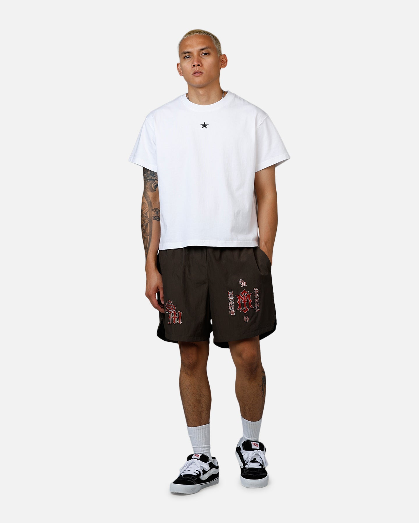 Saint Morta Hardcore Nylon Shorts Dark Brown