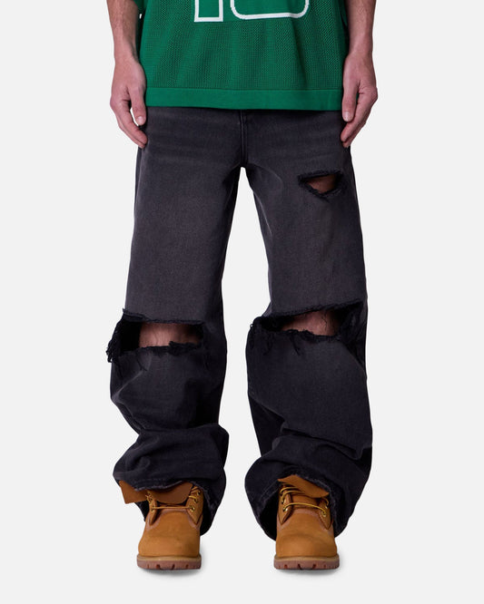 MNML Rave Distressed Jeans Vintage Black