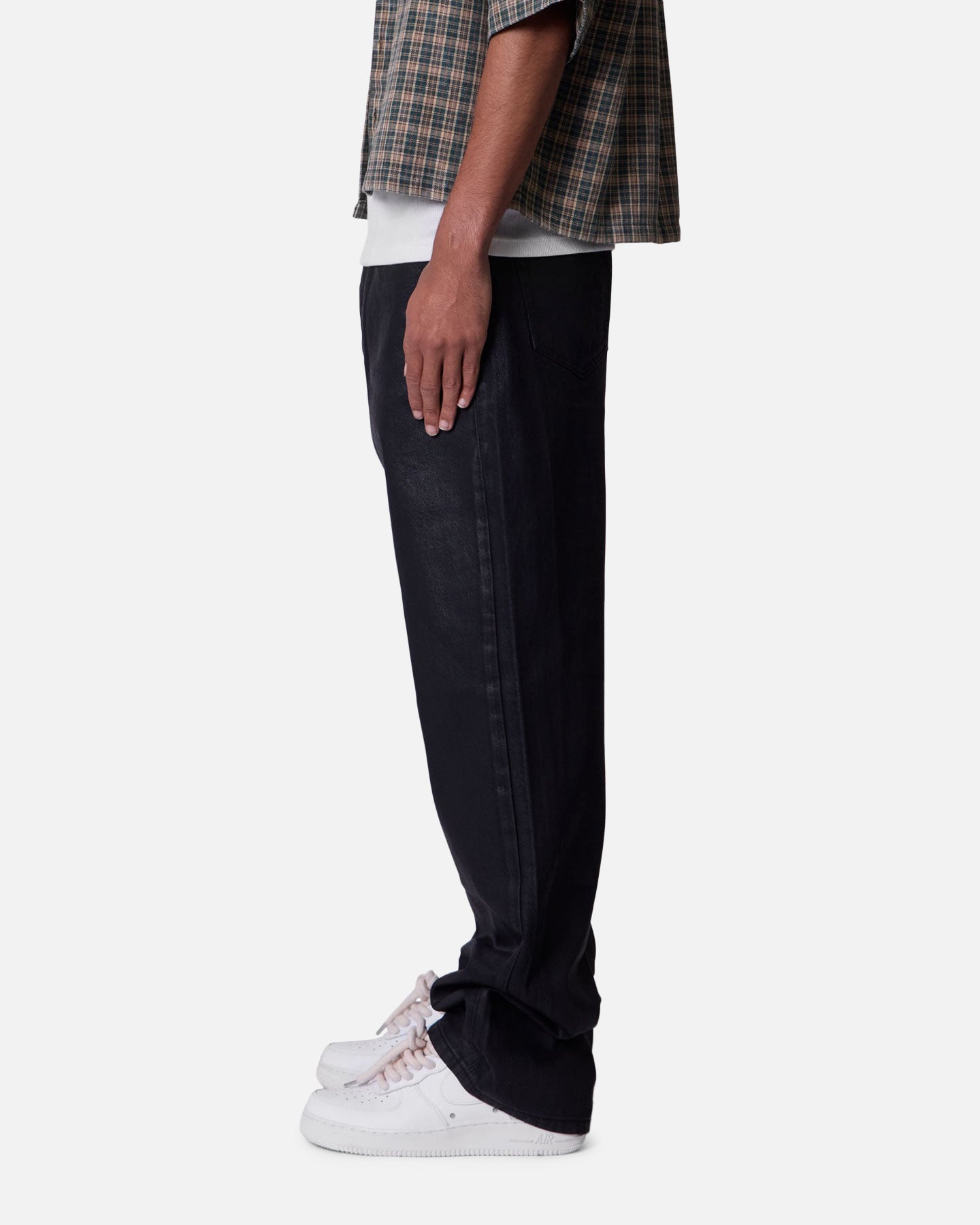 MNML Ultra Baggy Jeans Waxed Black
