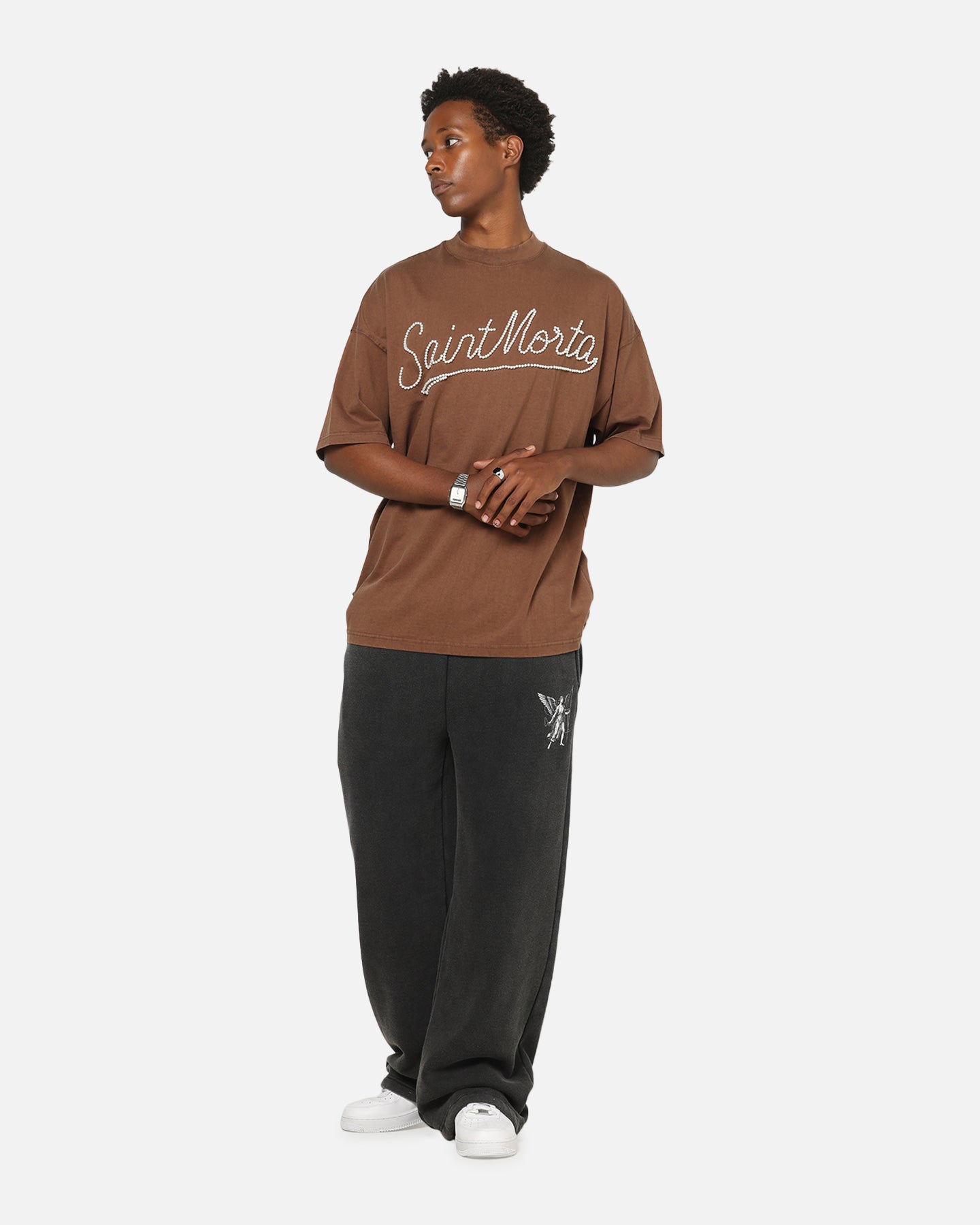 Saint Morta Archangel Sweatpants Black/Off White