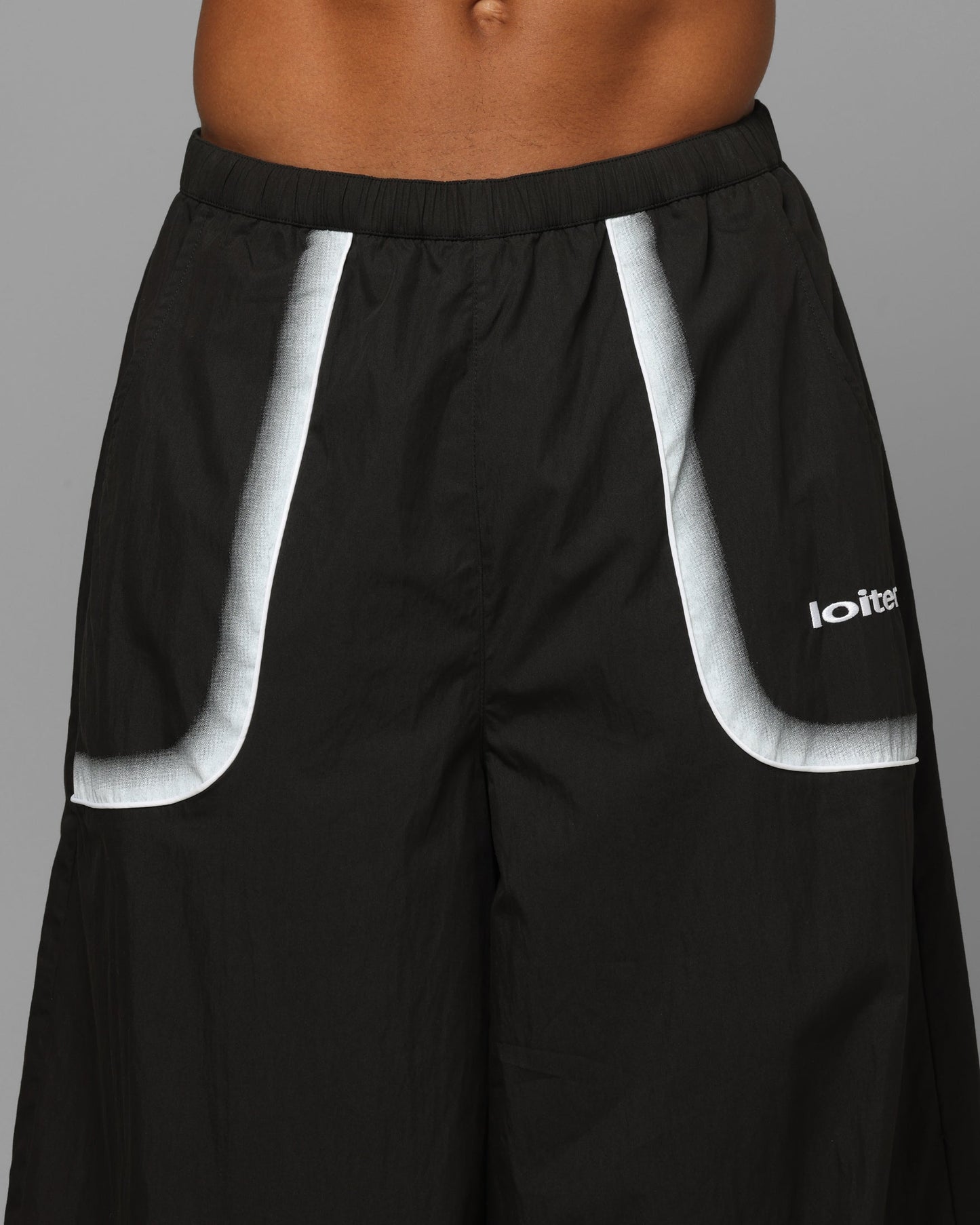 Loiter Spray Day Trackpants Black
