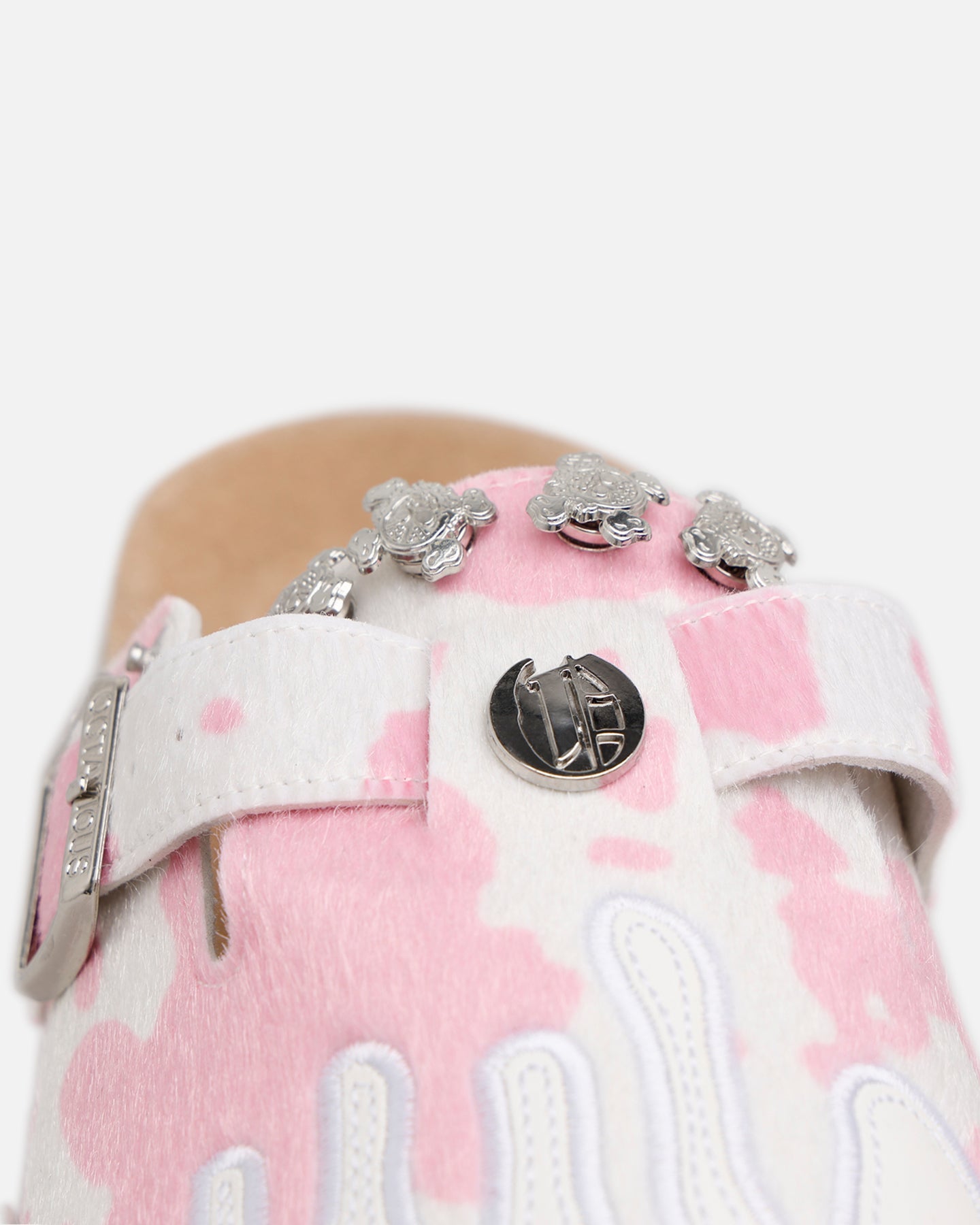 Octavious Marks Cow Fur Clogs Pink